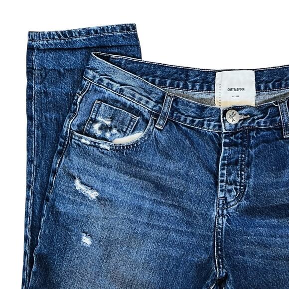 One Teaspoon Women’s Sz 31 Loose Fit Jeans Awesome Baggies Mid Rise Denim Baggy - Picture 4 of 14